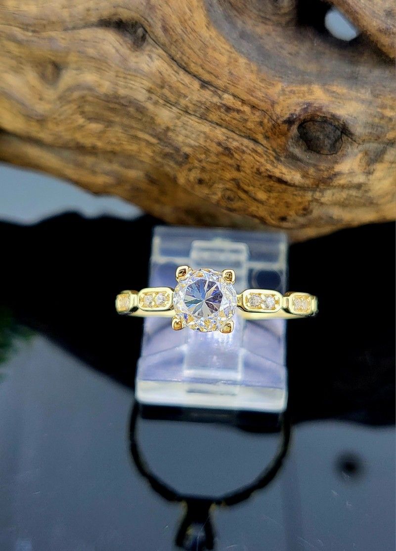 Dainty Engagement Ring In 14k Gold 