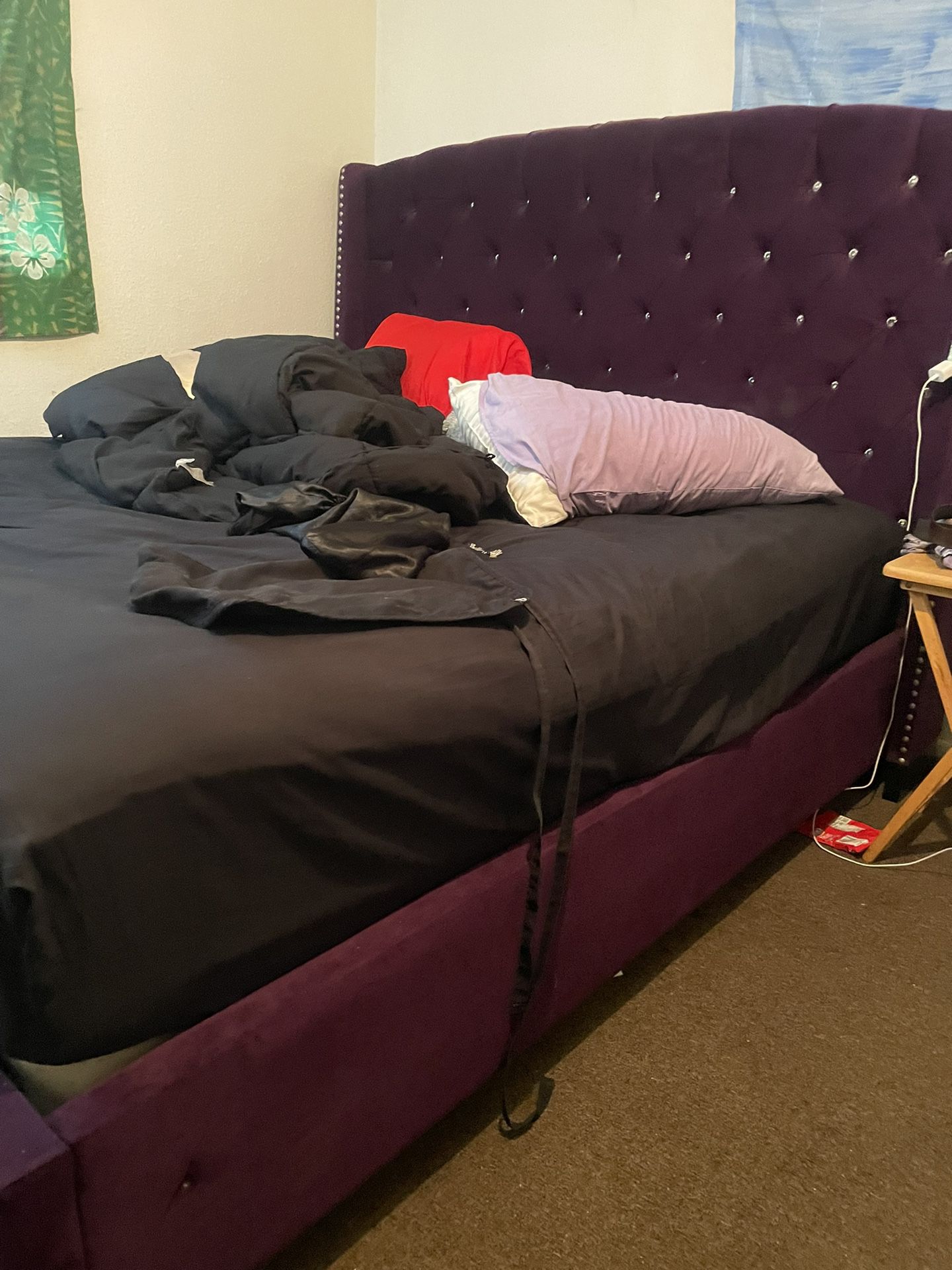 Purple Bed Frame / Queen Size