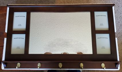 Wall Mount Mirror with Coat Rack/Picture Frames