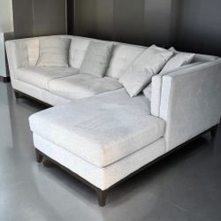 Jonathan Louis Strathmore L-Shape Sectional Sofa in Light Gray