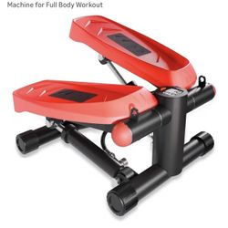 New Air-Powered 259LBS Capacity Mini Stair Steppers with Resistance Bands for Exercise at Home, Portable Exercise Twist Stepper Machine for Full Body 