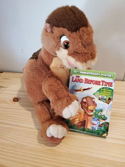 Little Foot vintage 1988 Gund plush and DVD set