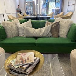 Green couch for sale!