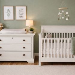 Pottery Barn - Larkin Crib + Toddler Bed & Dresser