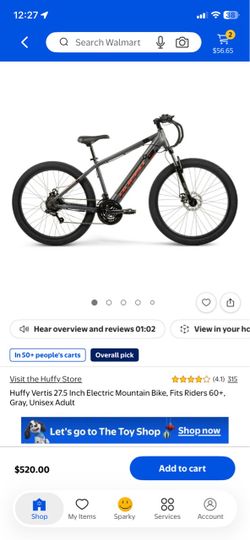Huffy Vertis 27.5 Inch Electric Mountain Bike
