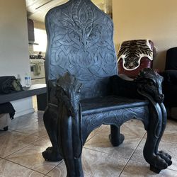 Dragon Arm Chair Toscano Brand 