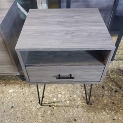 Mid Century Modern Style Gray Night Stand (NEW IN A BOX)