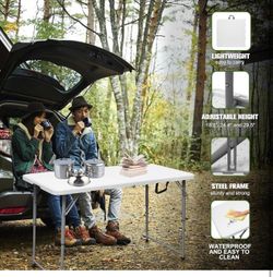 New-- 4 ft Adjustable Height Folding Table