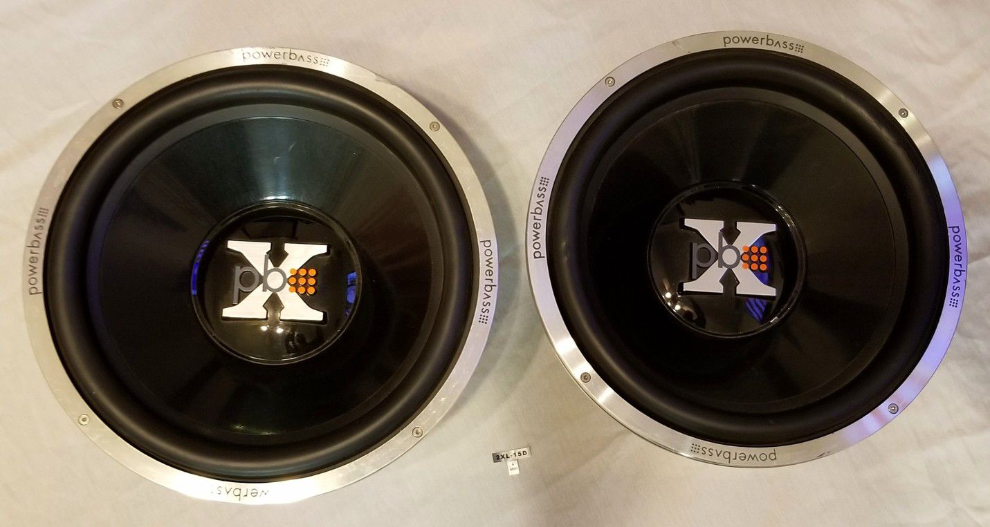 PowerBass 2XL-15D 15" 1000W Dual 4-Ohm Voice Coil Subwoofer w/ COC/Graphite Cone built for High Power Handling Capabilities!