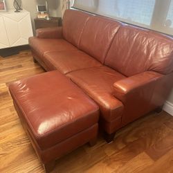 Tan Leather Sofa - Pick Up only. Cash Price Only. 