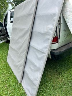 King 2”Box Spring Set Gray Fabric Cover