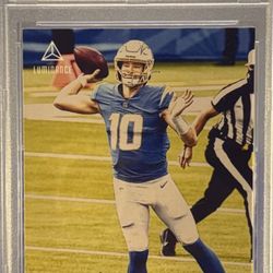 #203 Justin Herbert 2020 Panini Chronicles - Luminance Update Rookies Pink PSA 10