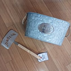Galvanized Cynthia Rowley Bucket & Jim Beam Wide Head Spatula
