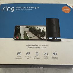 Ring Stick Up Cam Plug-In Security Camera Indoor/Outdoor Black