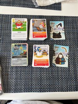 Disney Club Penguin Card-Jitsu Trading Card Lot. Some in good shape some worn
