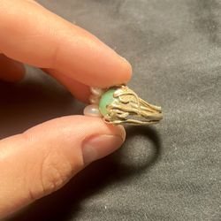 Jade & Pearl 14k Ring