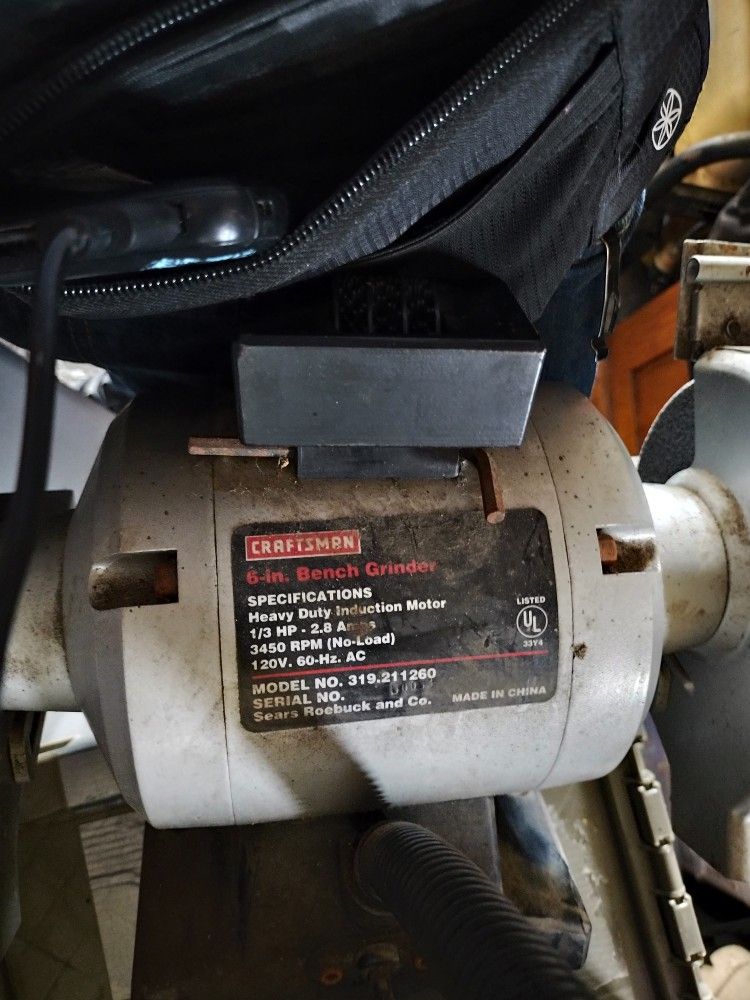 Craftsman 6 In Bench Grinder With Light 