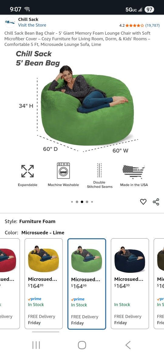 Large Bean Bag/ CHILL sack/ Chair (Adults & Children)