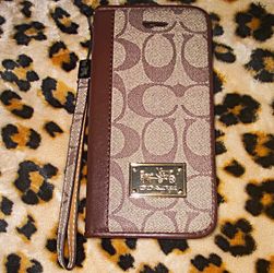 Coach Signature Folio Phone Case with Wristlet