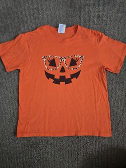 Jack O'Lantern Face Pumpkin Halloween Girl T-shirt