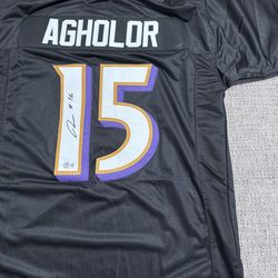 Nelson Agholor Signed Autograph Custom Jersey - Beckett Coa - Baltimore Ravens