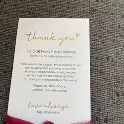 Wedding thank you cards