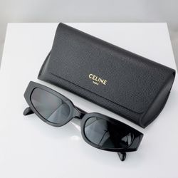 Celine Triomphe Cat Eye Sunglasses in Black