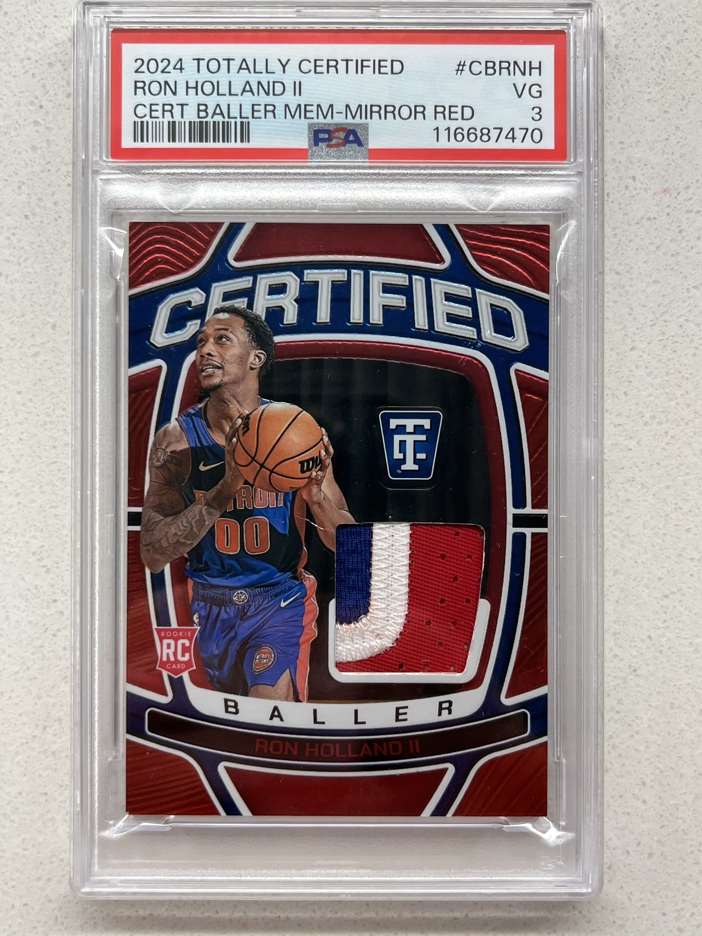 RON HOLLAND II Patch Rookie Card