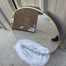 New Gold round mirror