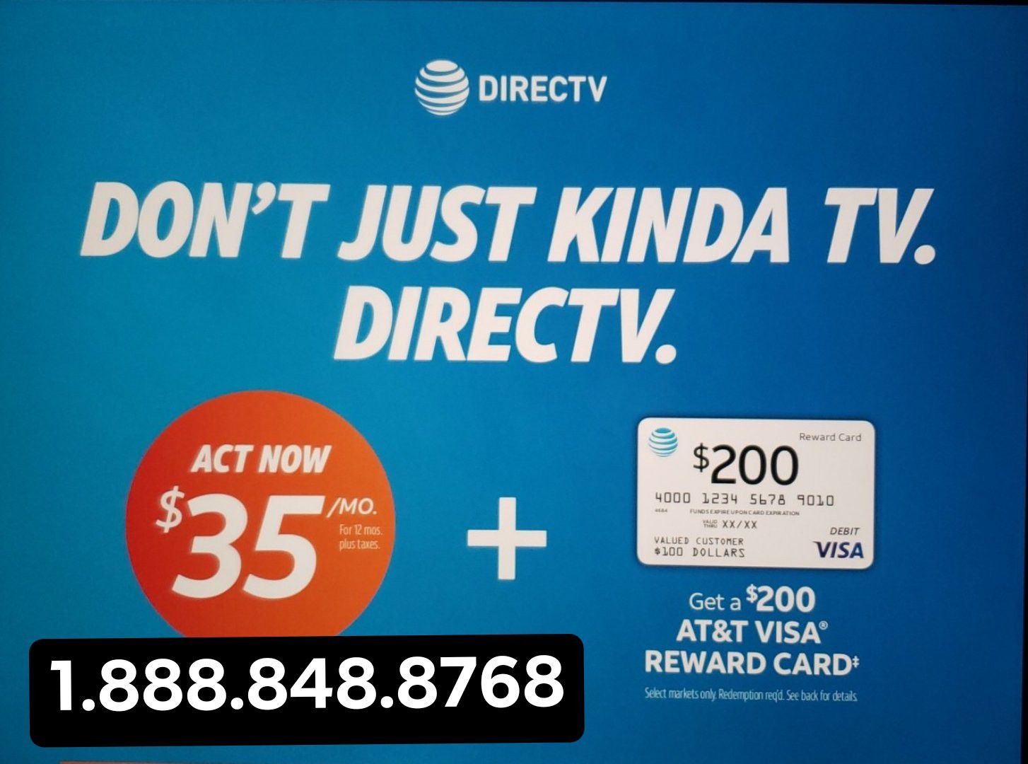 DirecTV Free Install and DVR English and Spanish packages