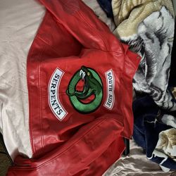 red leather jacket 