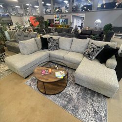 Color Options Double Chaise Sectional Sofa Set🔥$39 Down Payment with Financing 🔥 90 Days same as cash
