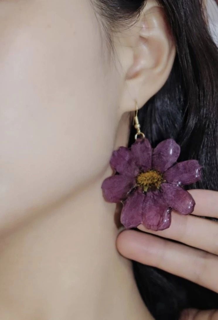 Real Galsang Flower Earrings
