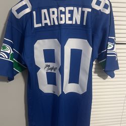 Mitchell & Ness Autographed Steve Largent Jersey