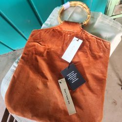 Orange Velvet Purse