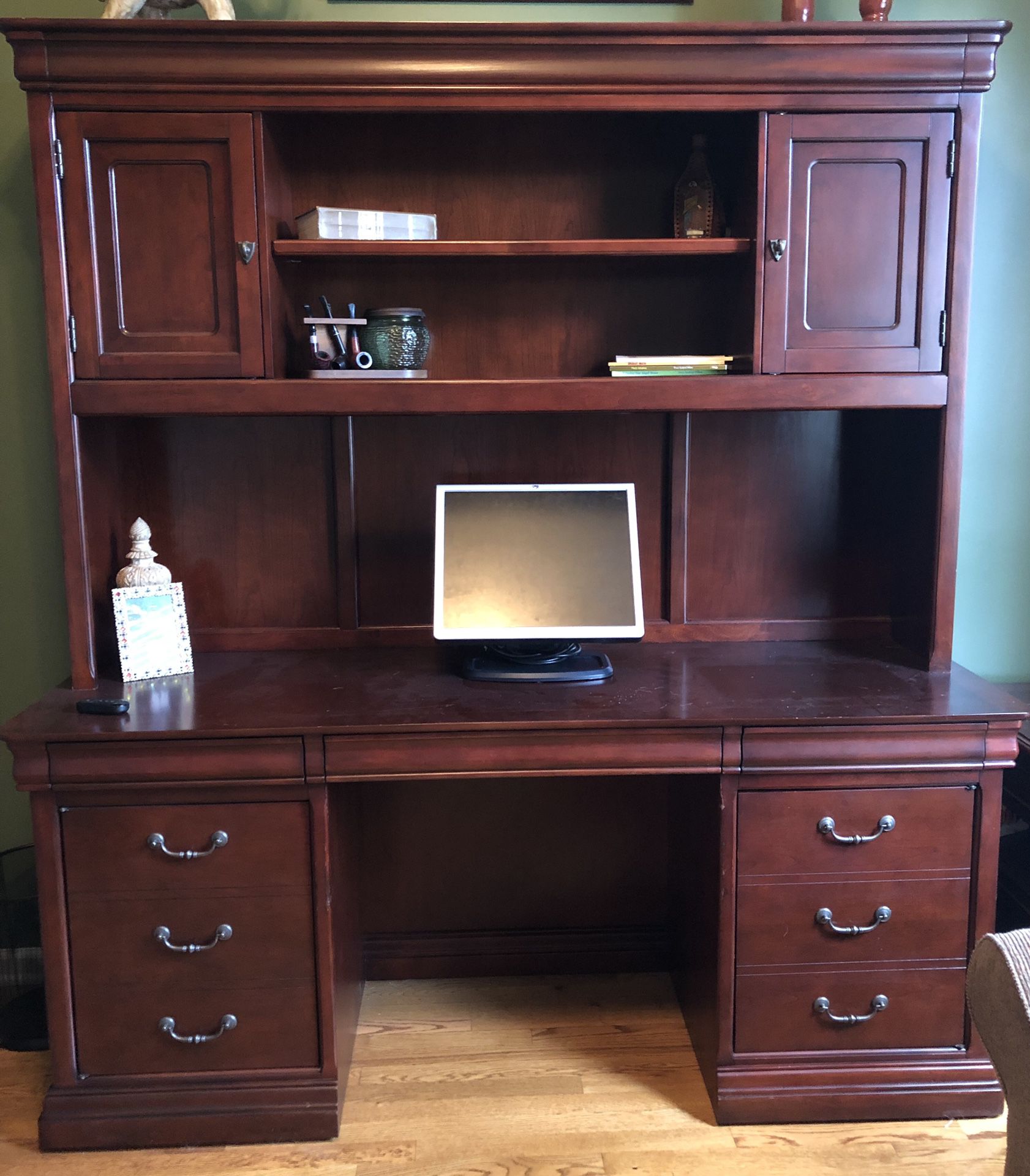 Desk and Hutch (Solid Cherry)
