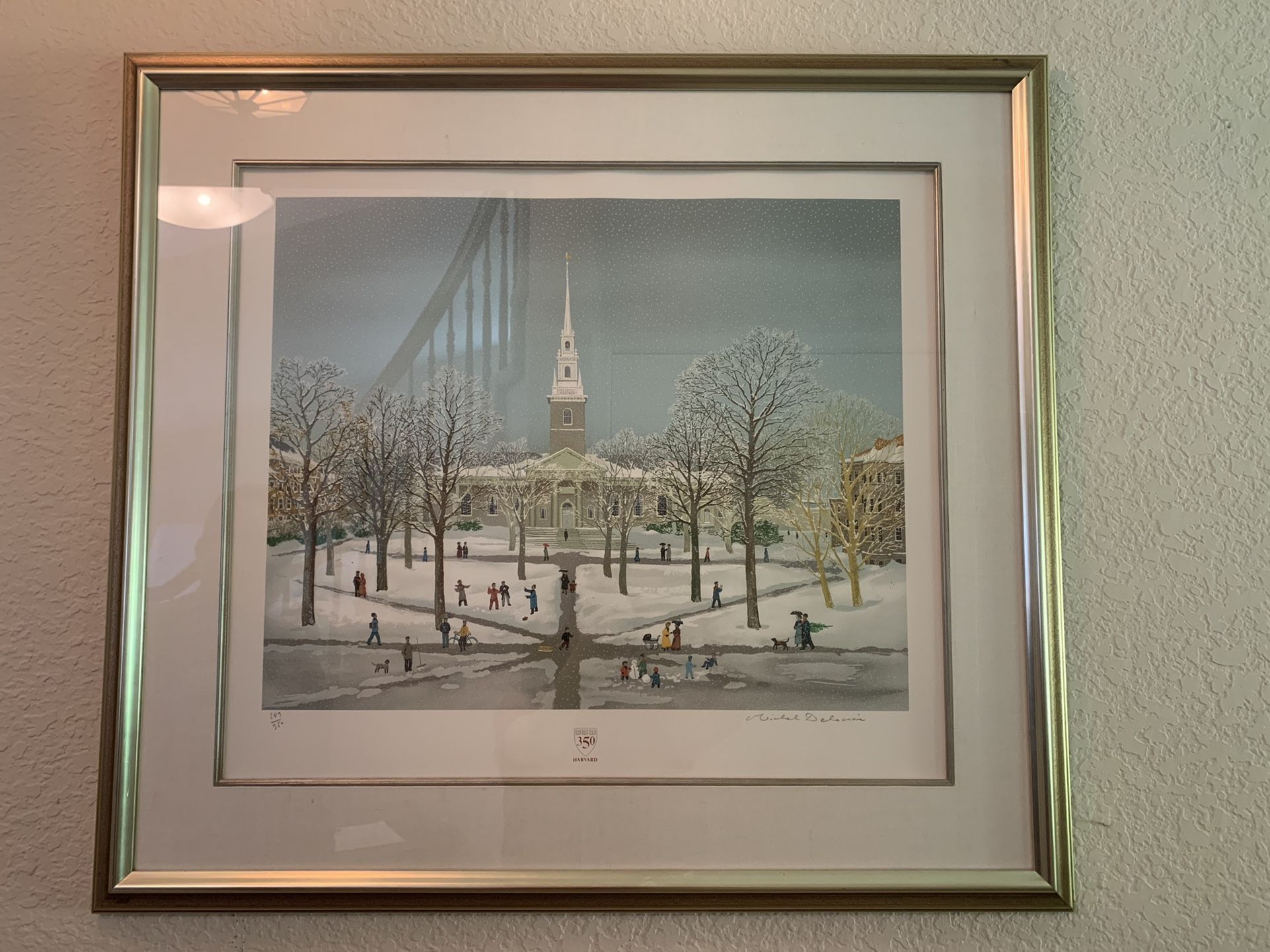Michael Delacroix Harvard 350th, Memorial Church Painting