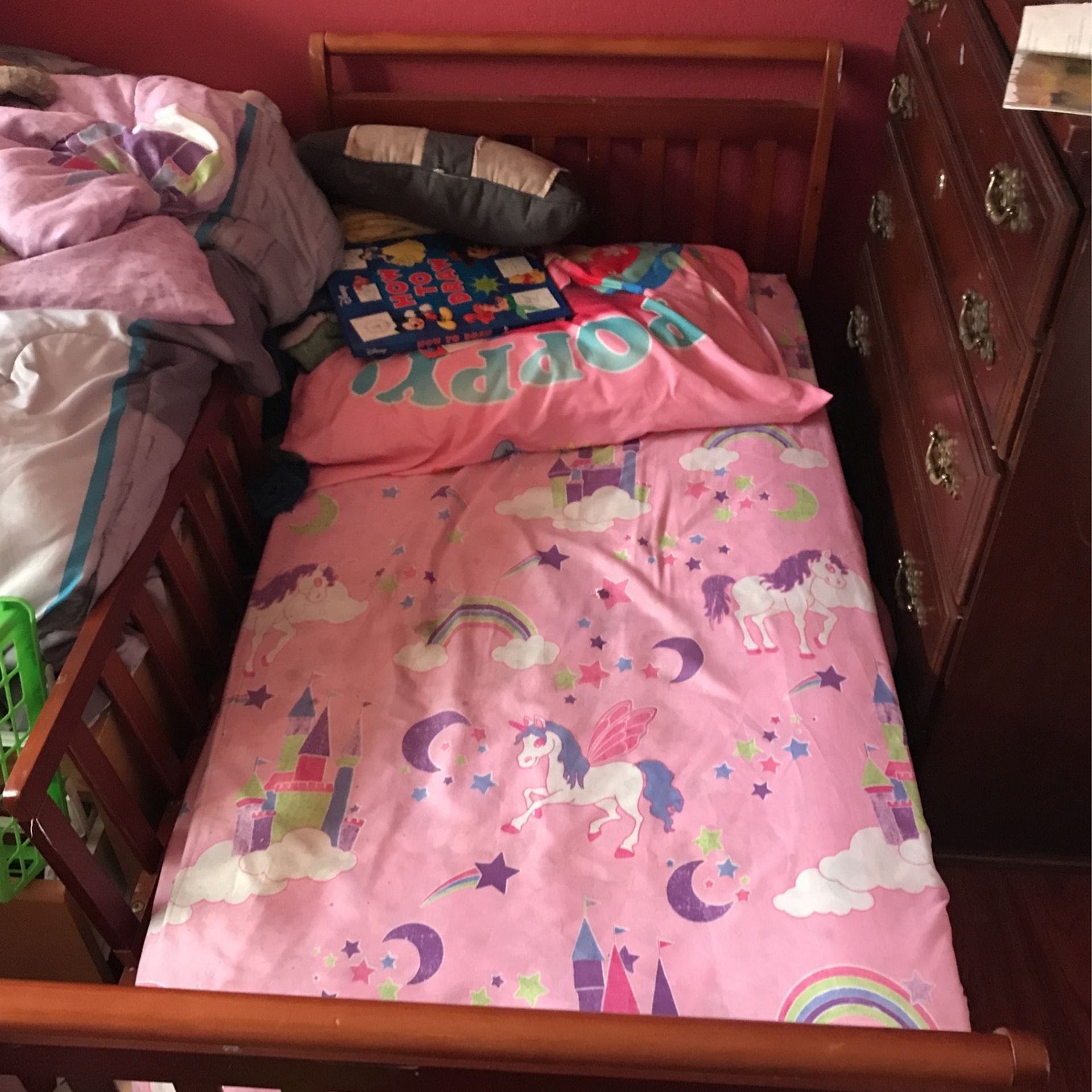 Toddler Bed With Mattress N Closet Of Toys