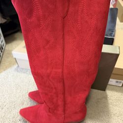 Red cowgirl boots