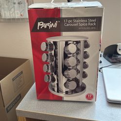 17 Pc Stainless Steel Spice Rack