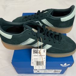 ADIDAS HANDBALL SPEZIAL SHOES (Aurora Ivy / Ash Green / Gum) NEW. Women’s Size 5