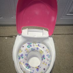 Summer Pink Potty Training Seat with Butterfly Soft Seat