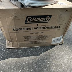 Coleman 316 Series 62QT Hard Chest Wheeled Cooler, Lakeside Blue