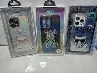 Creative case for Iphone 13 pro. $10 each. All 3 $20
