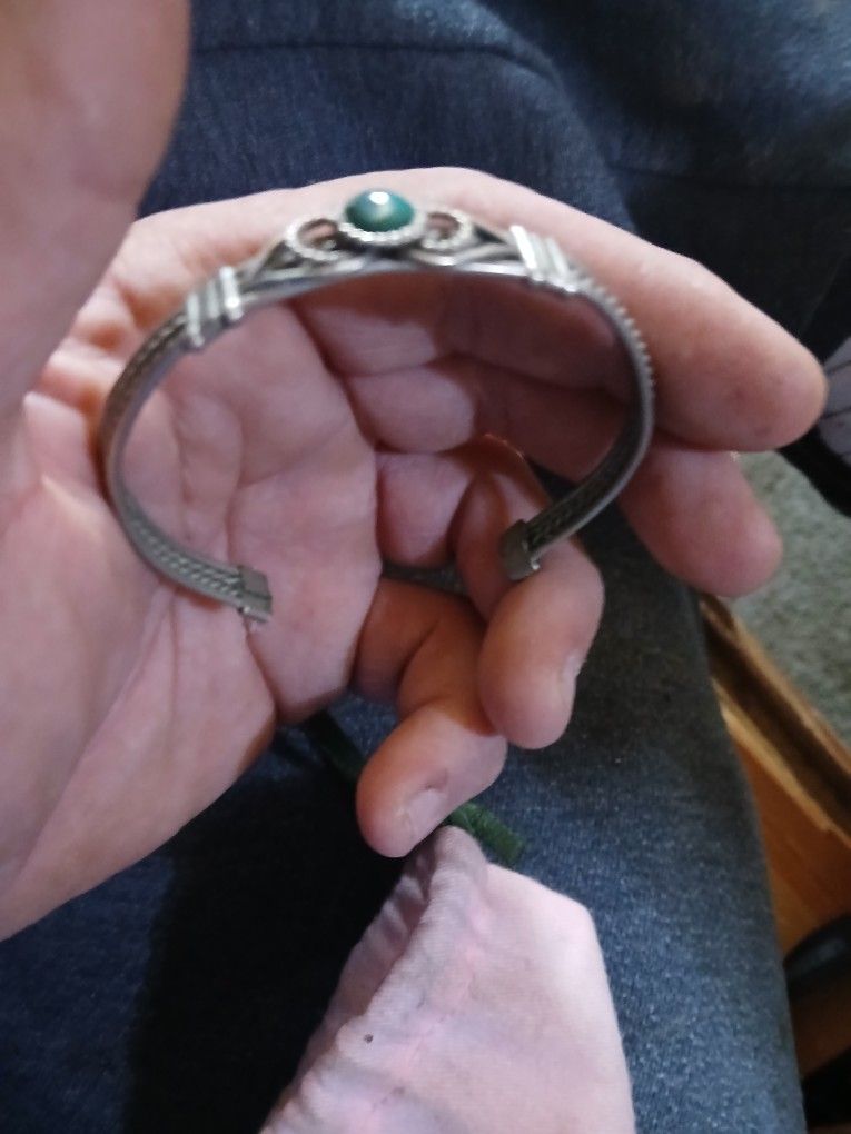 1930's Native American Silver Bracelet