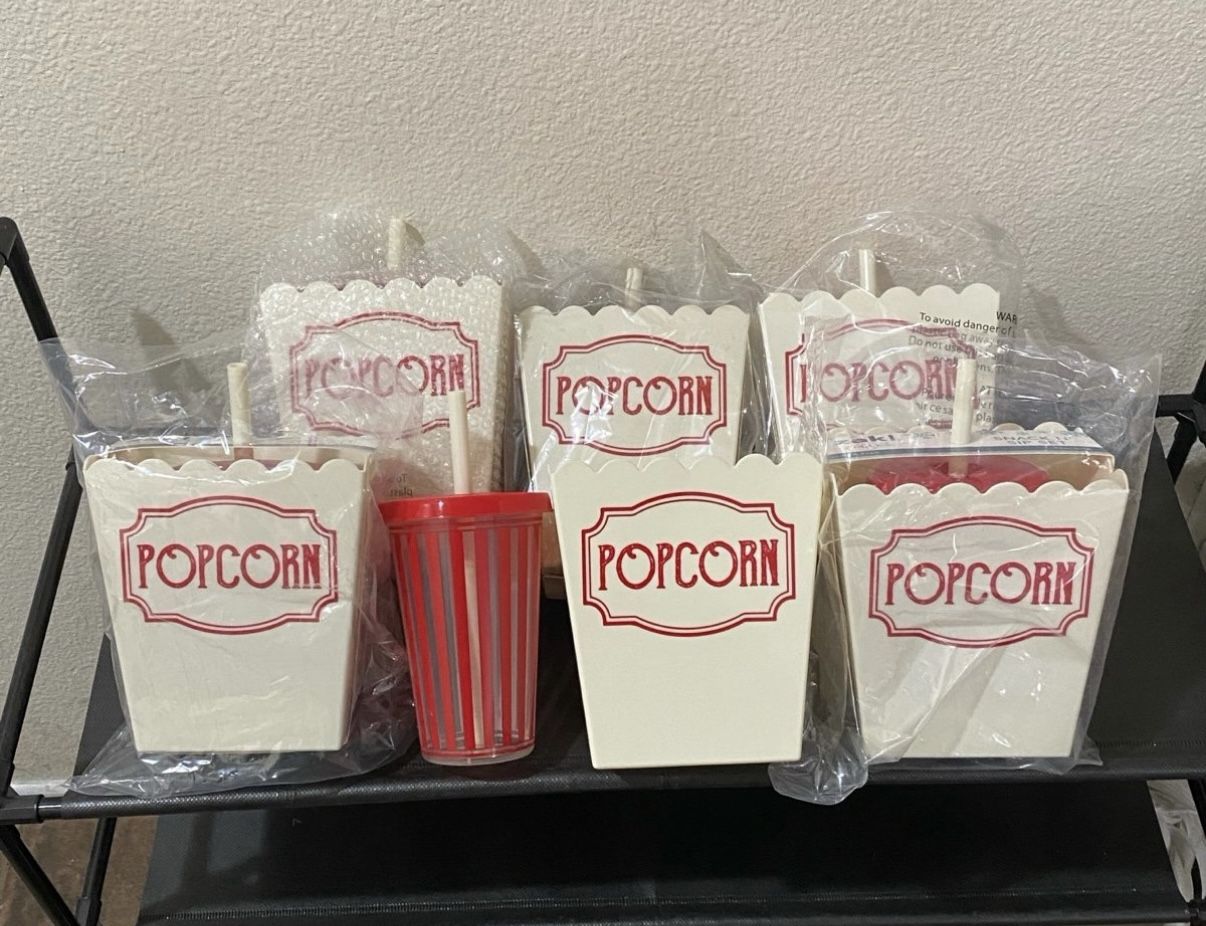 (6) Popcorn bucket and Cup Set