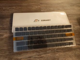 Cerakey V1 Ceramic Keycaps - Black Legendless Blank