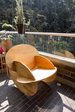 Wood rocking chair