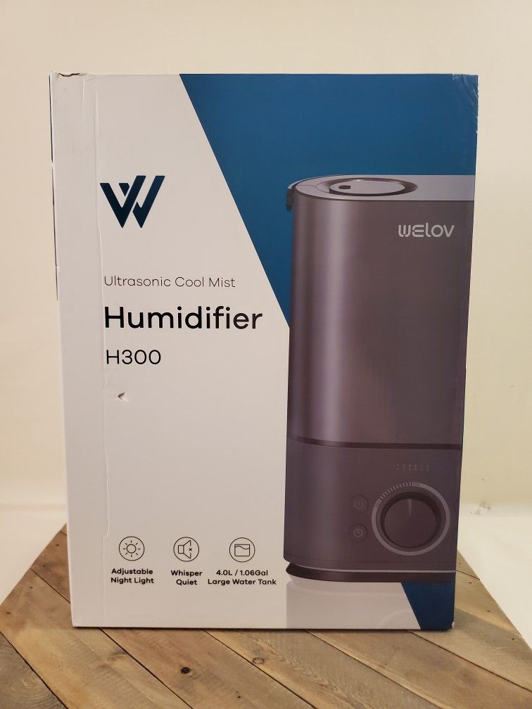 Welov - Ultrasonic Cool Mist Humidifier - H300 - Dark Gray - Brand New!!