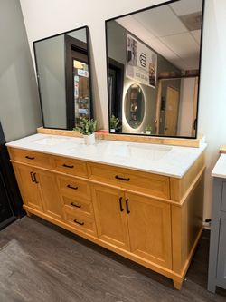 Double Sink Bathroom Vanity 72”